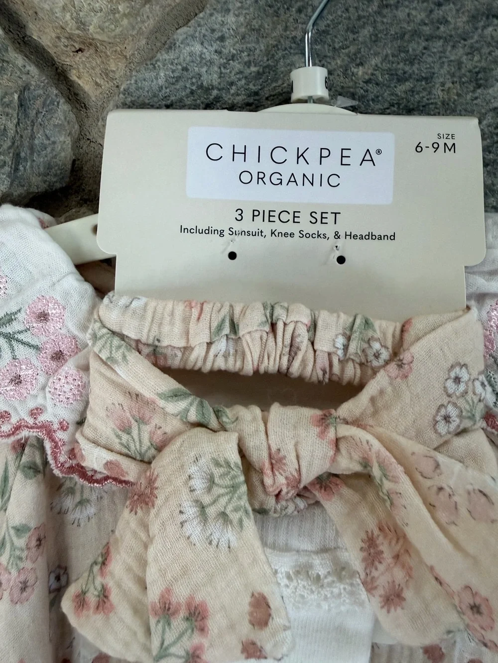 Chickpea Organic Floral Bubble Romper Set